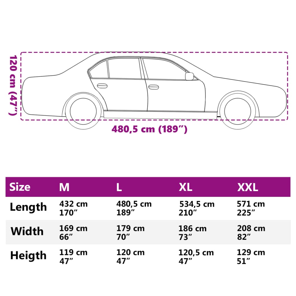 Autohoes voor sedan met gespriemen L PEVA zilverkleurig is nu te koop bij PeponiXL, paradijselijk wonen!