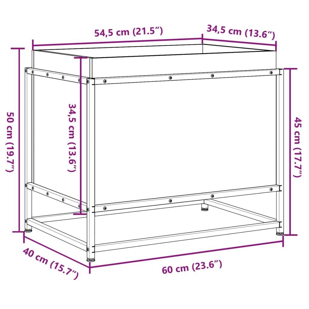 Plantenbak 60x40x50 cm geïmpregneerd grenenhout is nu te koop bij PeponiXL, paradijselijk wonen!