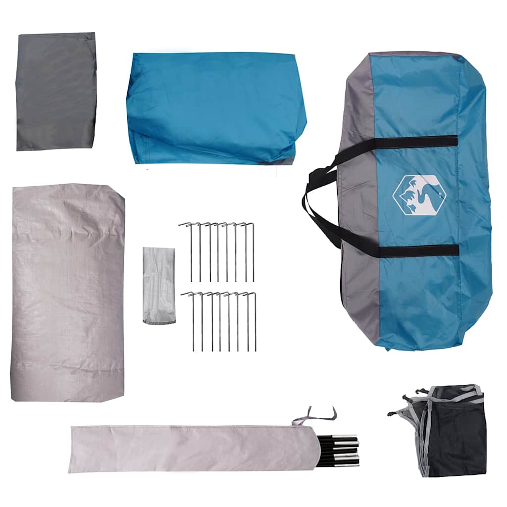 Tunneltent 6-persoons waterdicht blauw is nu te koop bij PeponiXL, paradijselijk wonen!