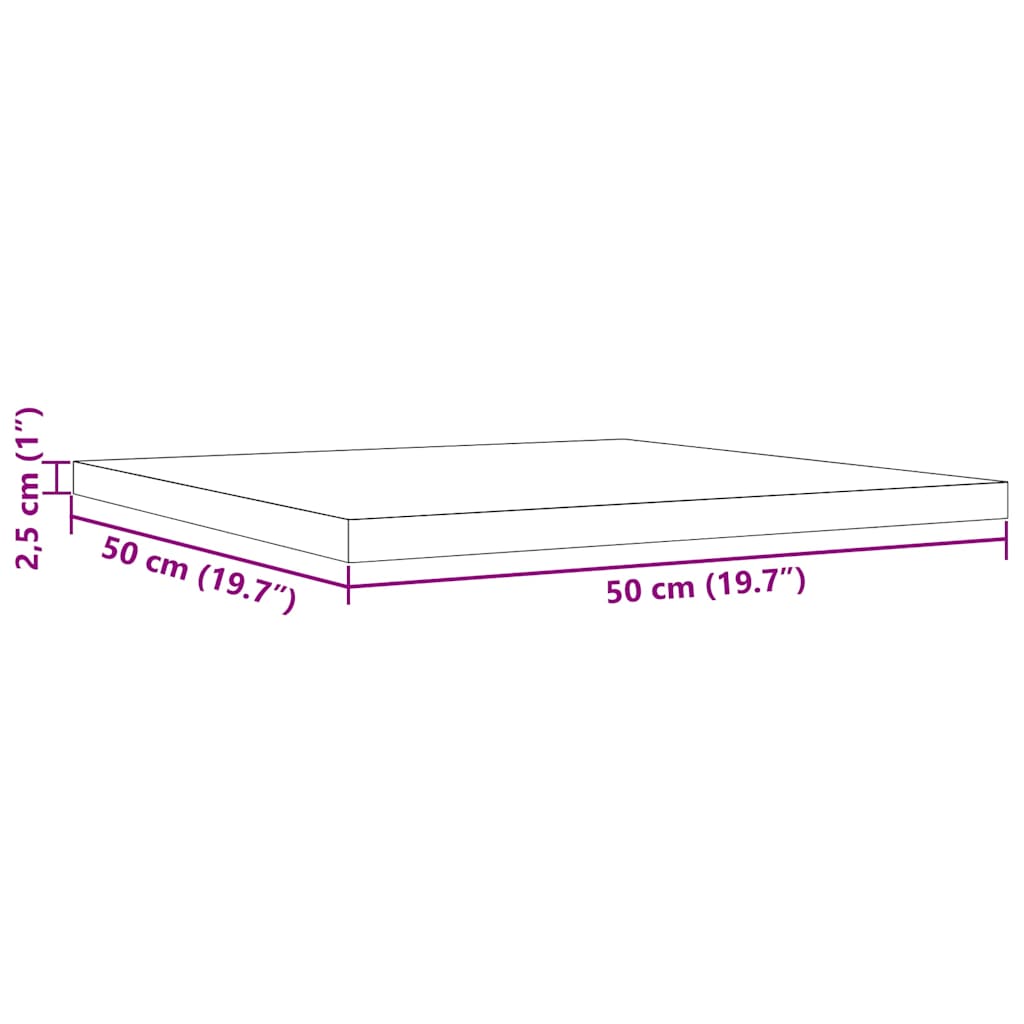 Tafelblad vierkant 50x50x2,5 cm massief grenenhout is nu te koop bij PeponiXL, paradijselijk wonen!