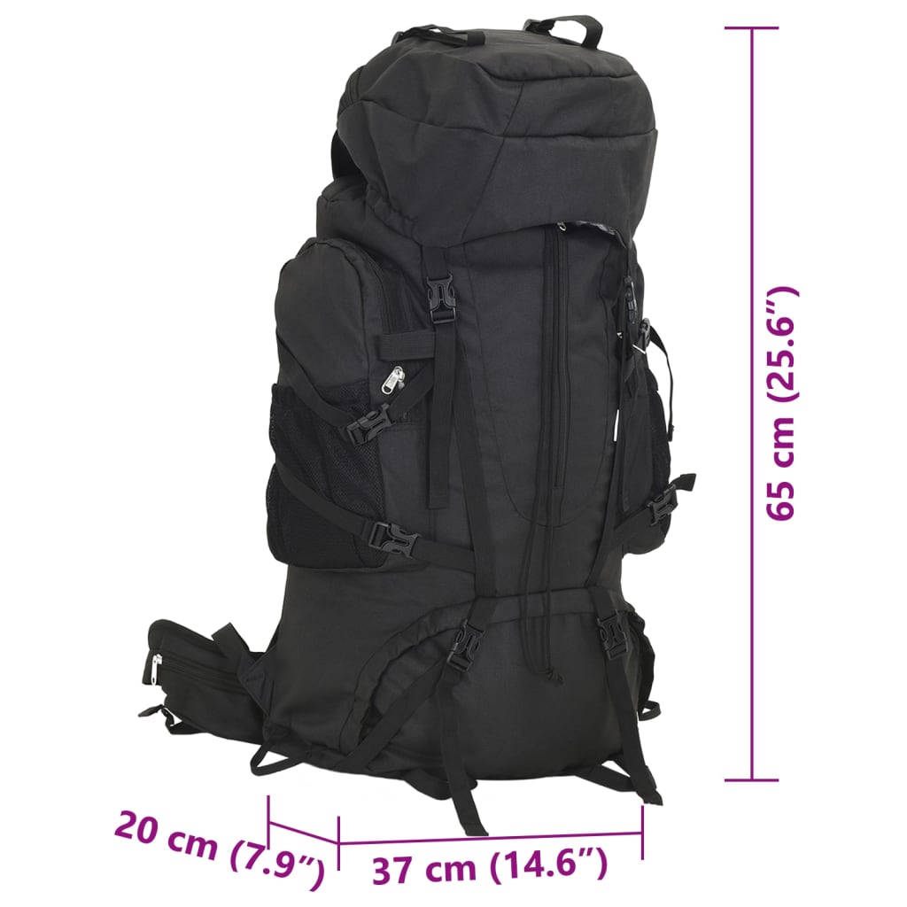 Wandelrugzak 60 L oxford stof zwart is nu te koop bij PeponiXL, paradijselijk wonen!