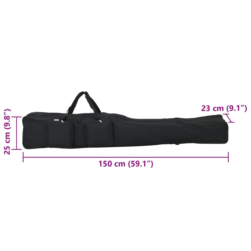 Hengeltas 150 cm oxford stof zwart is nu te koop bij PeponiXL, paradijselijk wonen!