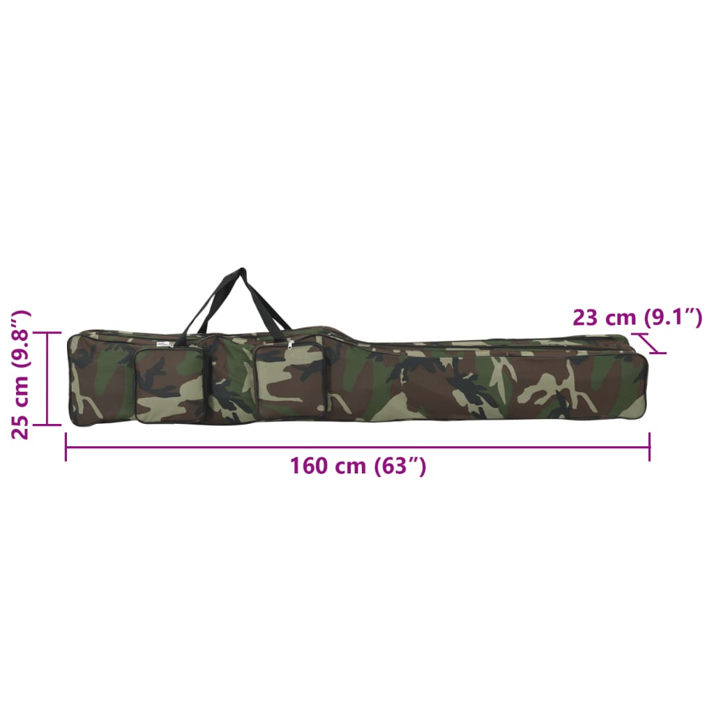 Hengeltas 160 cm camouflage oxford stof groen is nu te koop bij PeponiXL, paradijselijk wonen!