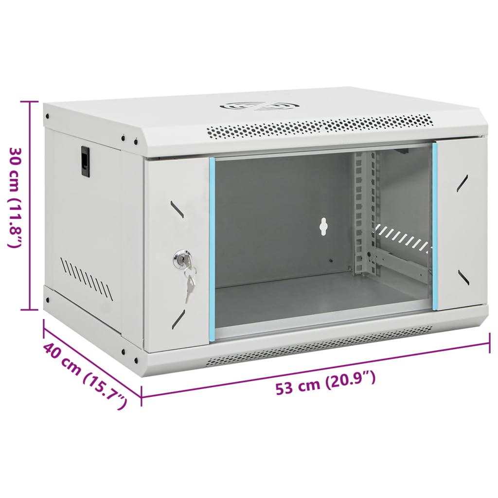 6U Wandgemonteerde Netwerkkast 19" IP20 53x40x30 cm is nu te koop bij PeponiXL, paradijselijk wonen!