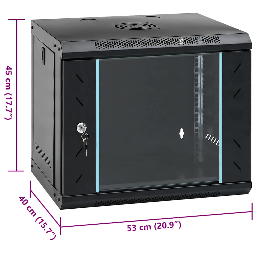 9U Wandgemonteerde Netwerkkast 19" IP20 53x40x45 cm is nu te koop bij PeponiXL, paradijselijk wonen!