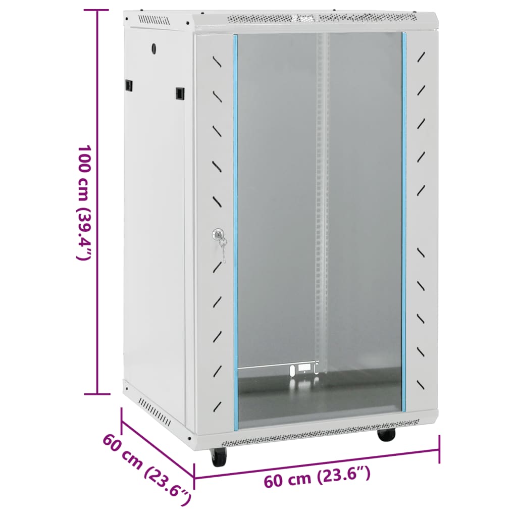 Netwerkkast met draaiwieltjes 18U 19" IP20 60x60x100 cm is nu te koop bij PeponiXL, paradijselijk wonen!