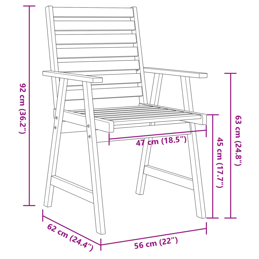 3-delige Tuinset massief acaciahout is nu te koop bij PeponiXL, paradijselijk wonen!