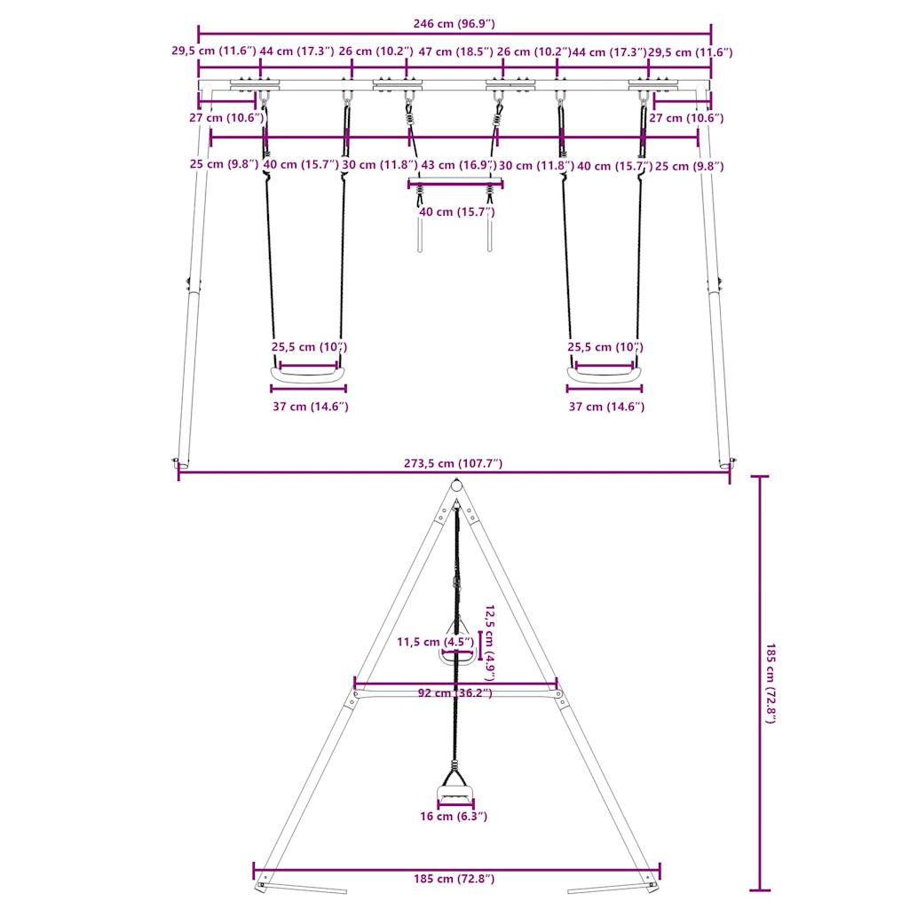 Schommelset met schommels en trapeze is nu te koop bij PeponiXL, paradijselijk wonen!