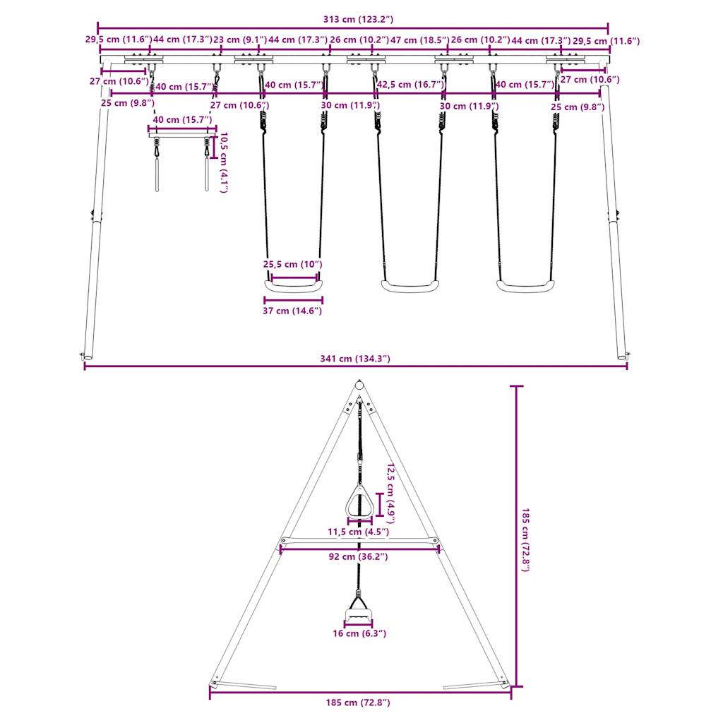 Schommelset met schommels en trapeze is nu te koop bij PeponiXL, paradijselijk wonen!