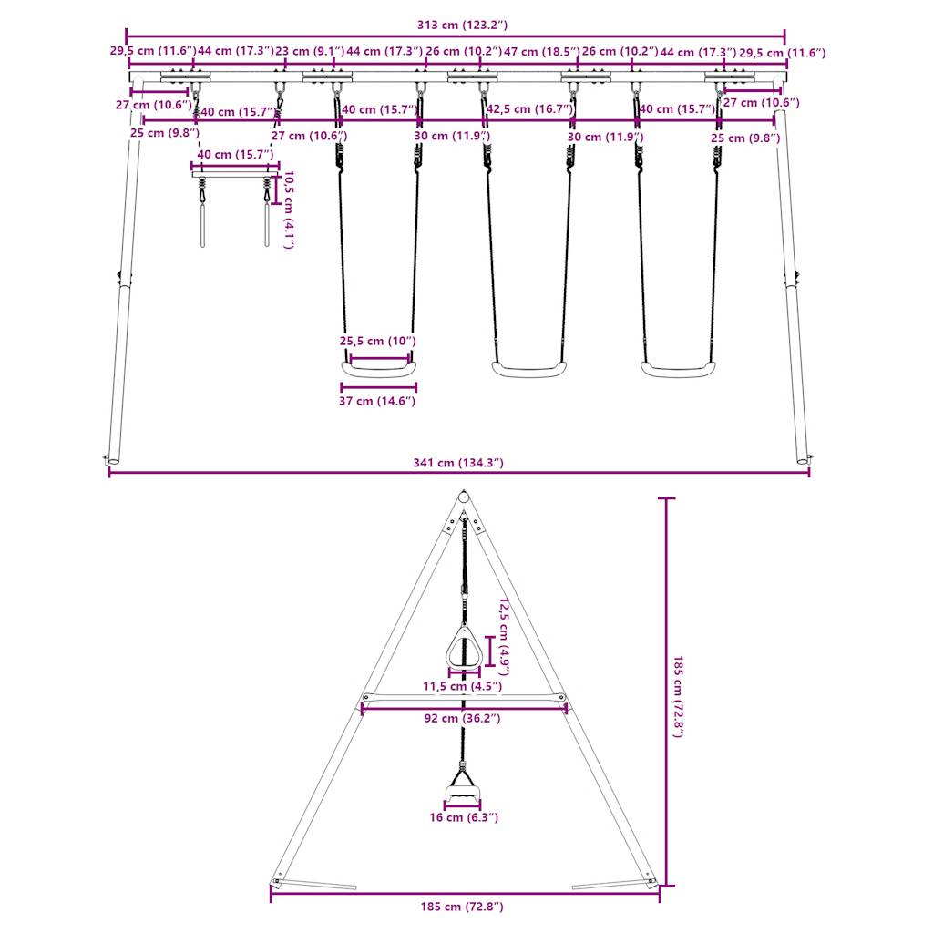 Schommelset met schommels en trapeze is nu te koop bij PeponiXL, paradijselijk wonen!