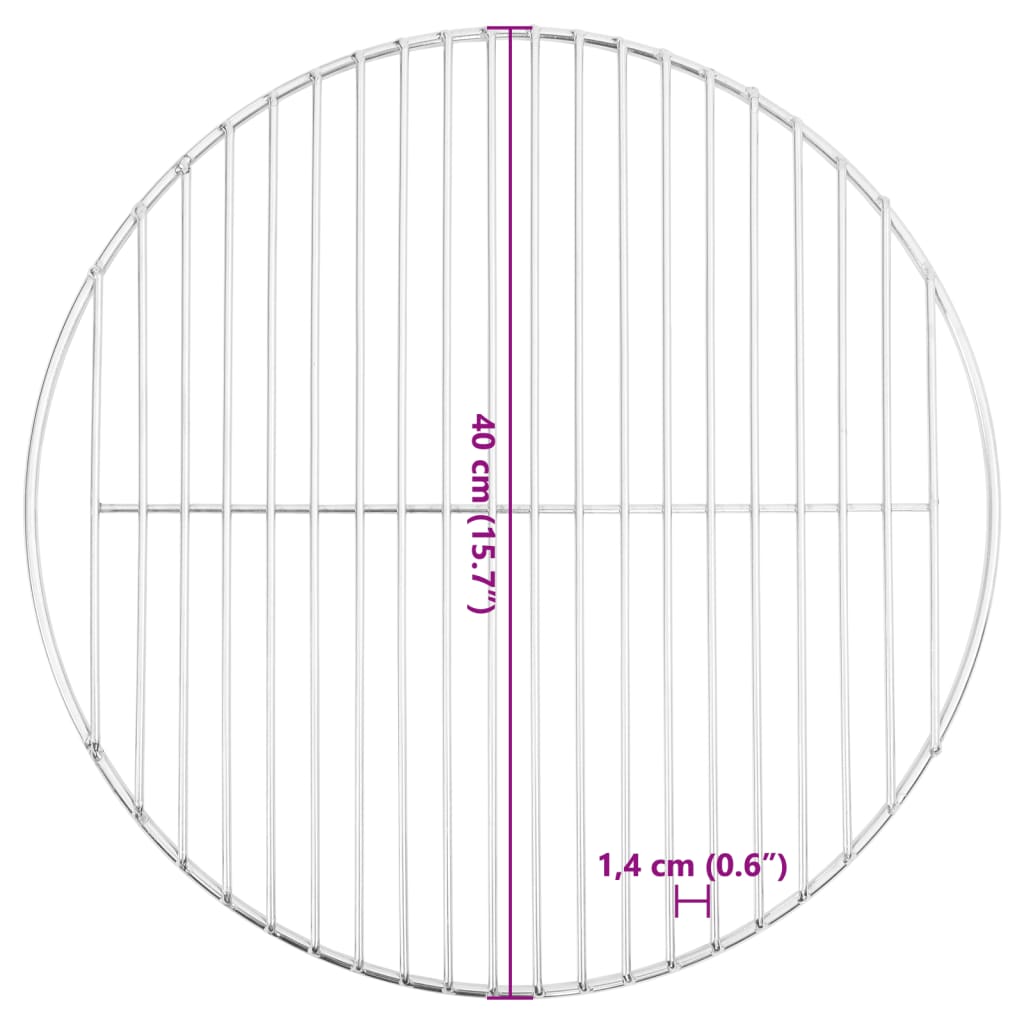 Barbecuerooster rond Ø40 cm 304 roestvrij staal is nu te koop bij PeponiXL, paradijselijk wonen!
