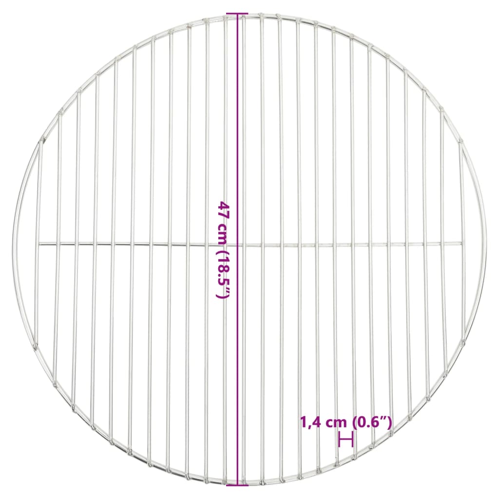 Barbecuerooster rond Ø47 cm 304 roestvrij staal is nu te koop bij PeponiXL, paradijselijk wonen!