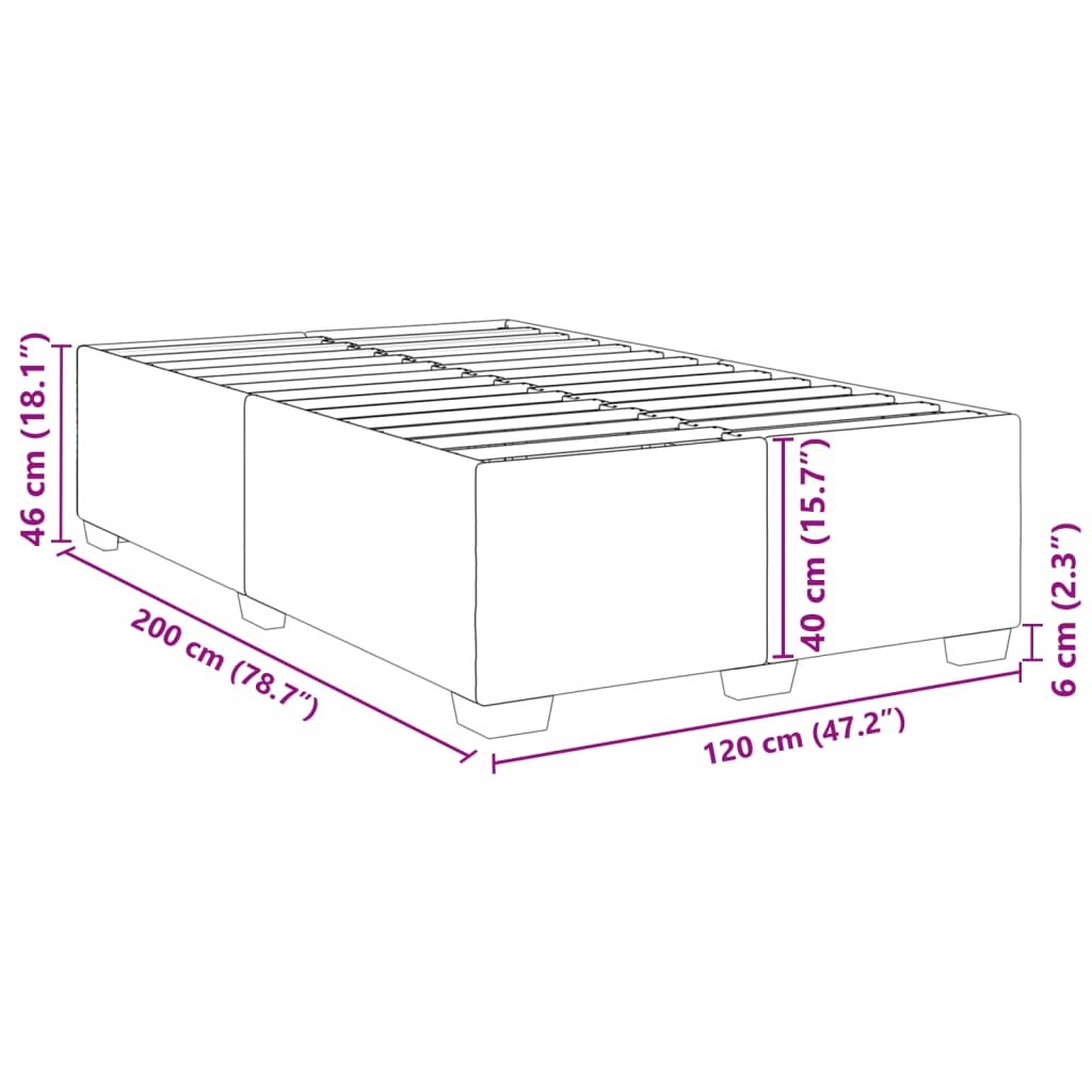 Bedframe zonder matras 120x200 cm stof zwart is nu te koop bij PeponiXL, paradijselijk wonen!
