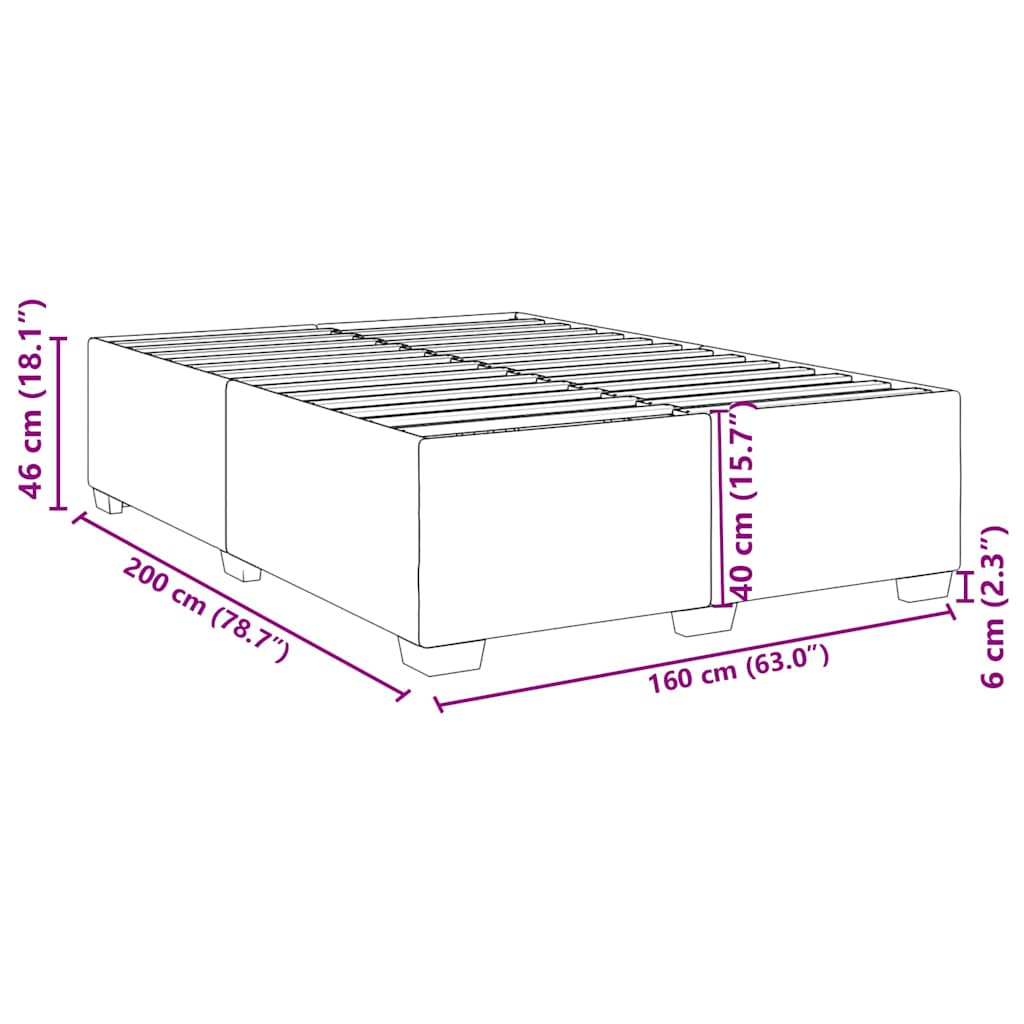 Bedframe zonder matras 160x200 cm fluweel donkergroen is nu te koop bij PeponiXL, paradijselijk wonen!