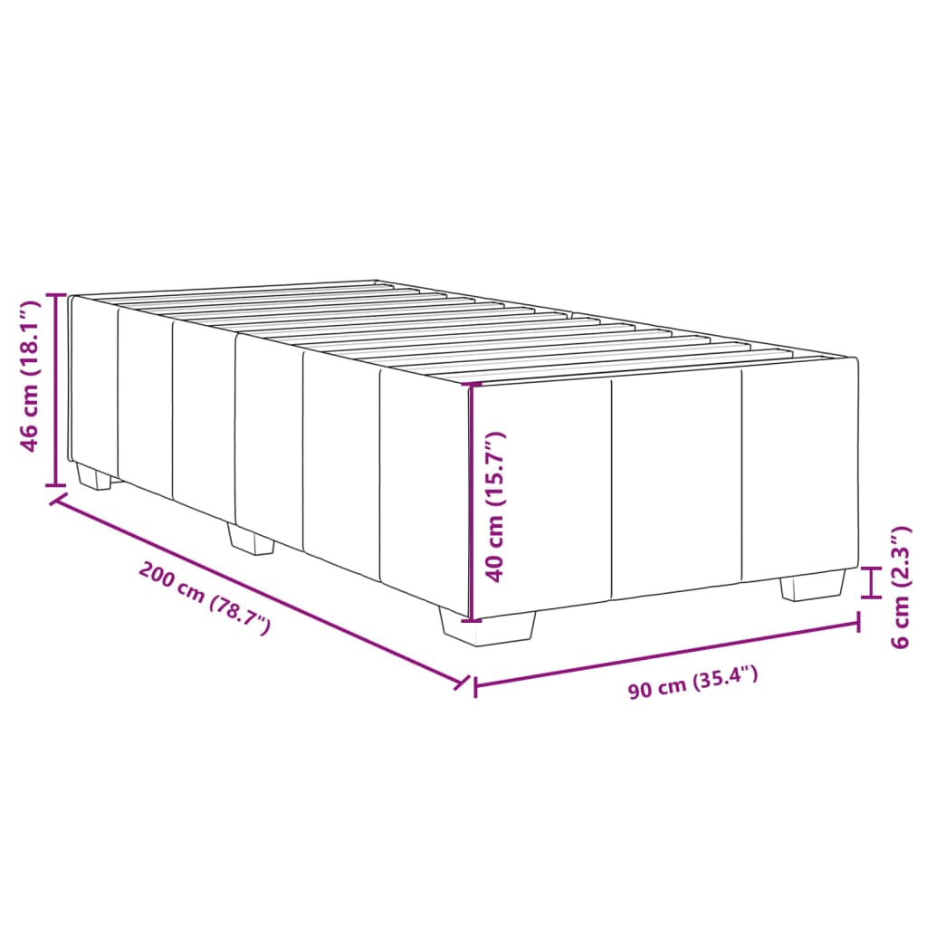 Bedframe zonder matras 90x200 cm stof taupe is nu te koop bij PeponiXL, paradijselijk wonen!
