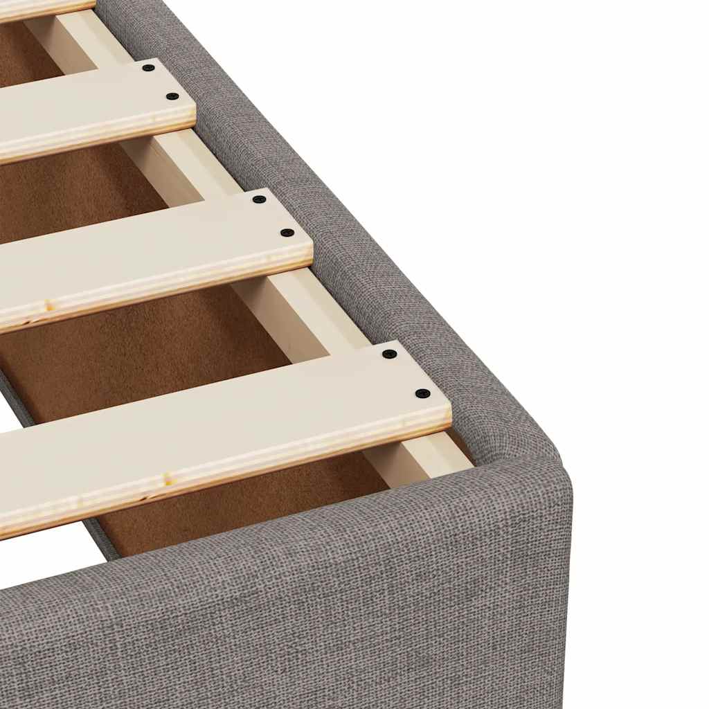 Boxspring met matras stof taupe 140x190 cm is nu te koop bij PeponiXL, paradijselijk wonen!