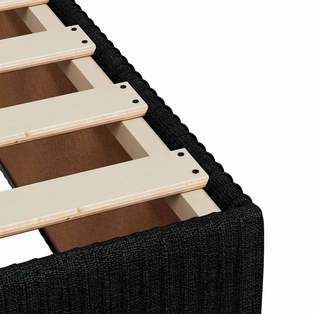 Boxspring met matras stof zwart 120x200 cm is nu te koop bij PeponiXL, paradijselijk wonen!