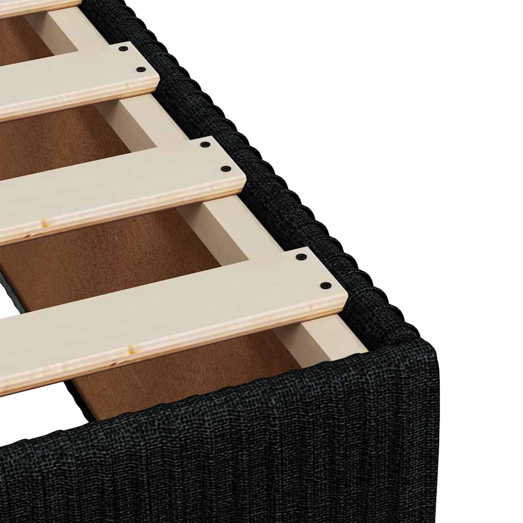 Boxspring met matras stof zwart 140x190 cm is nu te koop bij PeponiXL, paradijselijk wonen!