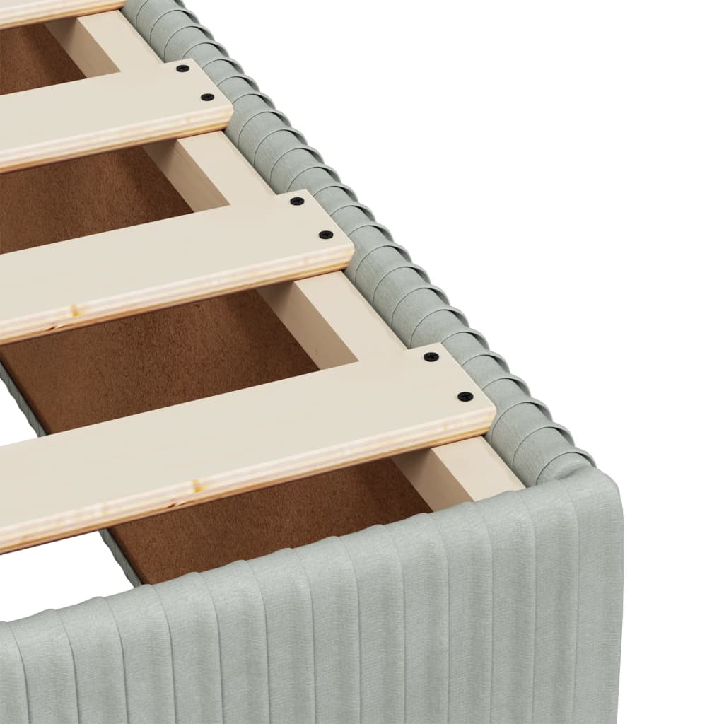 Boxspring met matras fluweel lichtgrijs 120x190 cm is nu te koop bij PeponiXL, paradijselijk wonen!