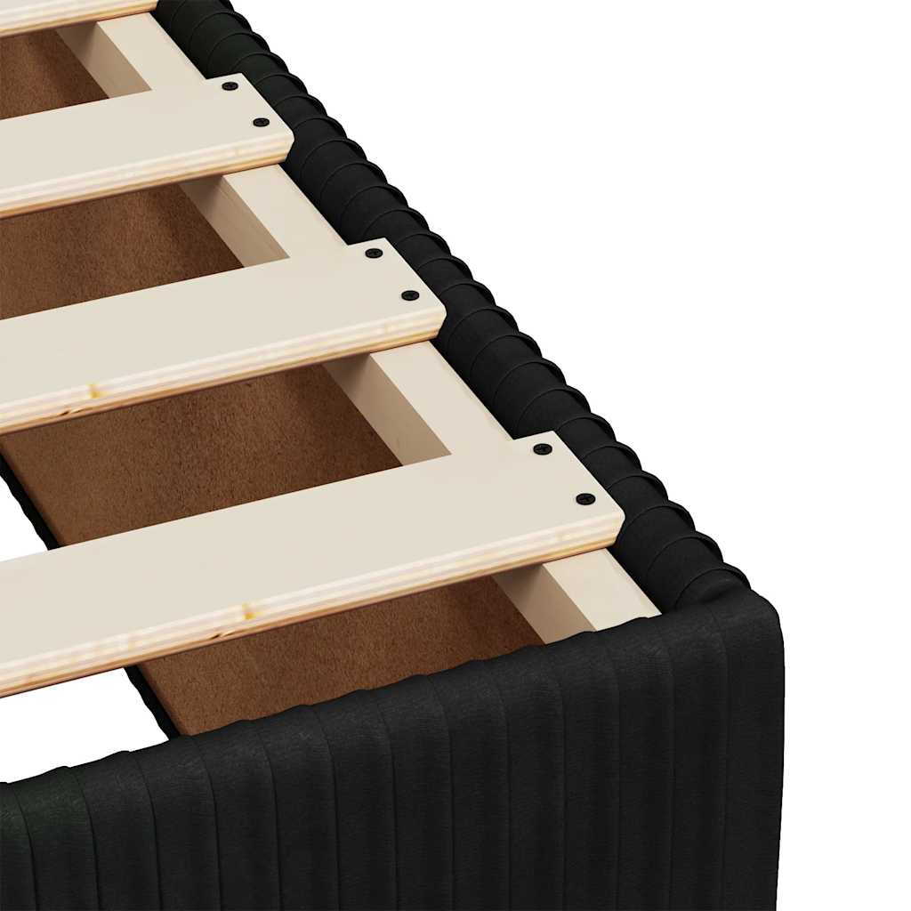 Boxspring met matras fluweel zwart 140x190 cm is nu te koop bij PeponiXL, paradijselijk wonen!