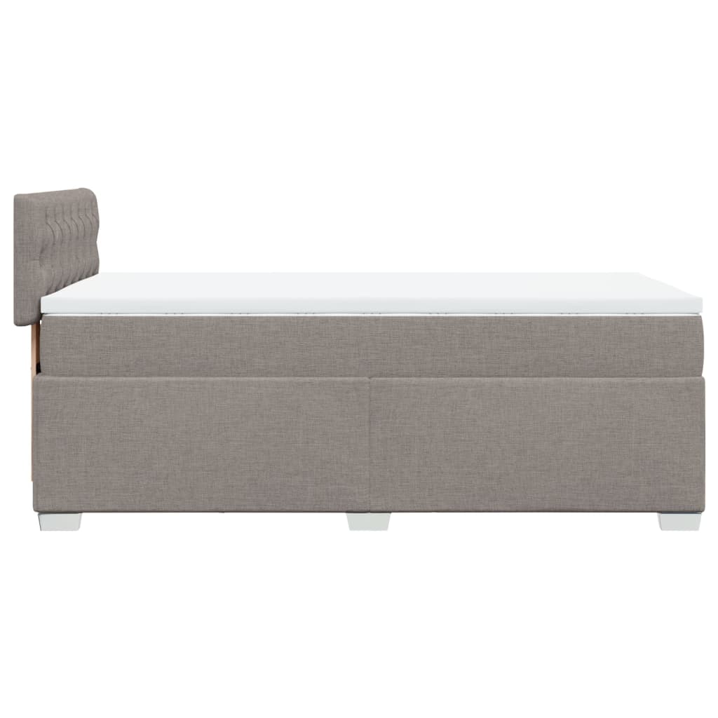 Boxspring met matras stof taupe 100x200 cm is nu te koop bij PeponiXL, paradijselijk wonen!
