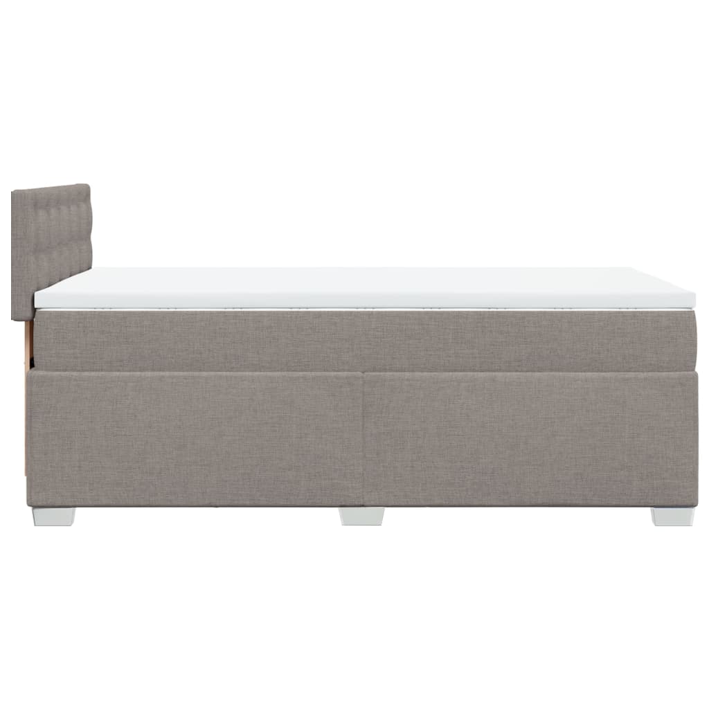 Boxspring met matras stof taupe 100x200 cm is nu te koop bij PeponiXL, paradijselijk wonen!