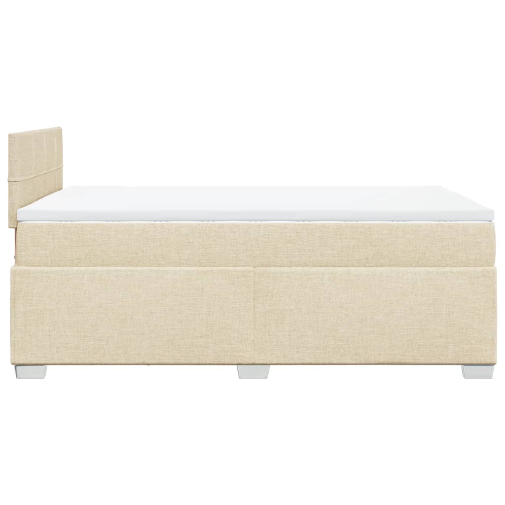 Boxspring met matras stof crèmekleurig 120x190 cm is nu te koop bij PeponiXL, paradijselijk wonen!