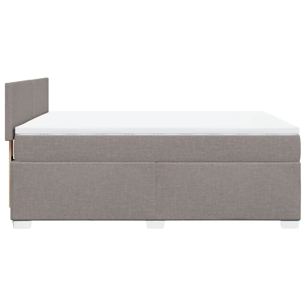 Boxspring met matras stof taupe 140x190 cm is nu te koop bij PeponiXL, paradijselijk wonen!
