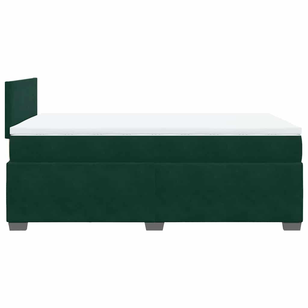 Boxspring met matras fluweel donkergroen 120x200 cm is nu te koop bij PeponiXL, paradijselijk wonen!
