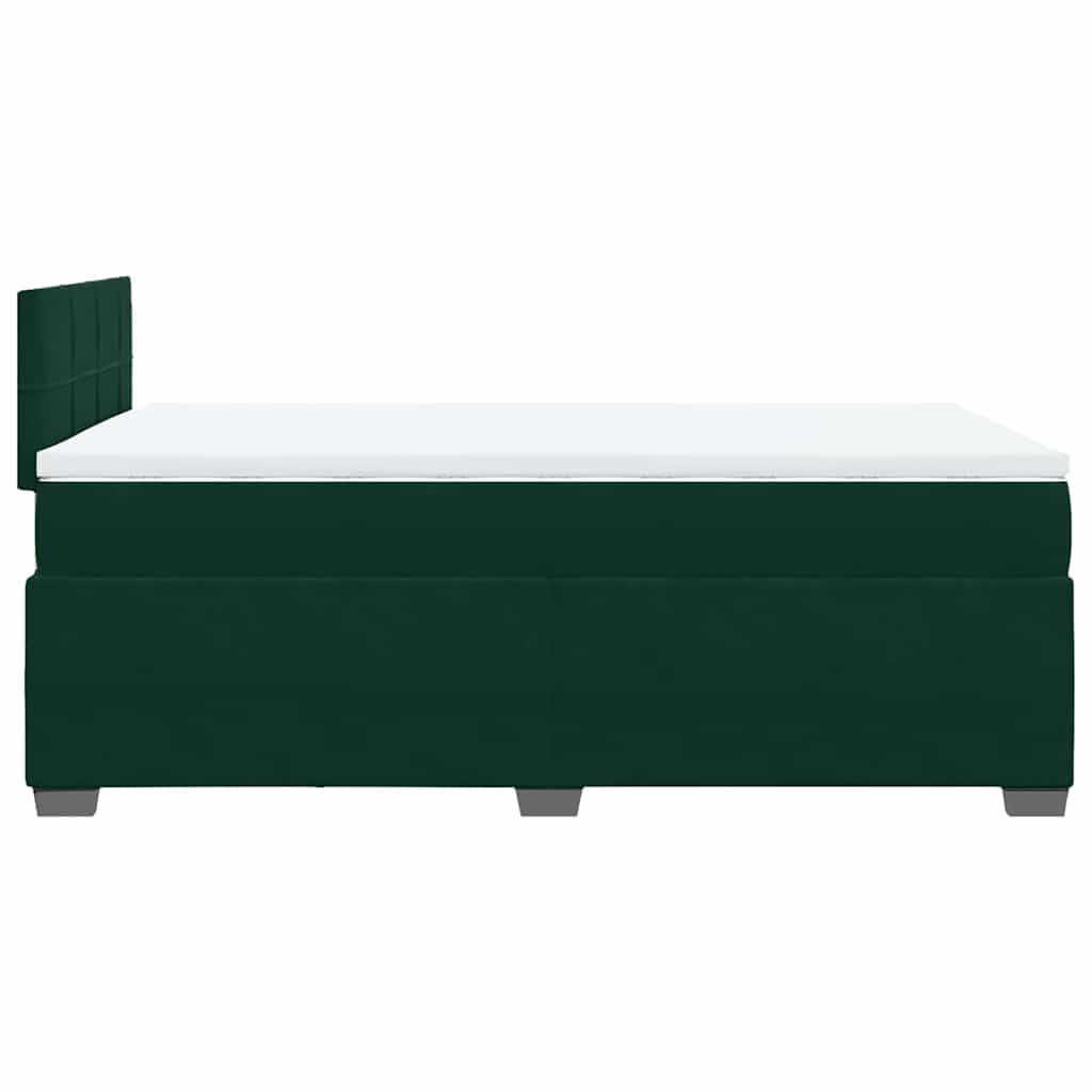 Boxspring met matras fluweel donkergroen 120x200 cm is nu te koop bij PeponiXL, paradijselijk wonen!