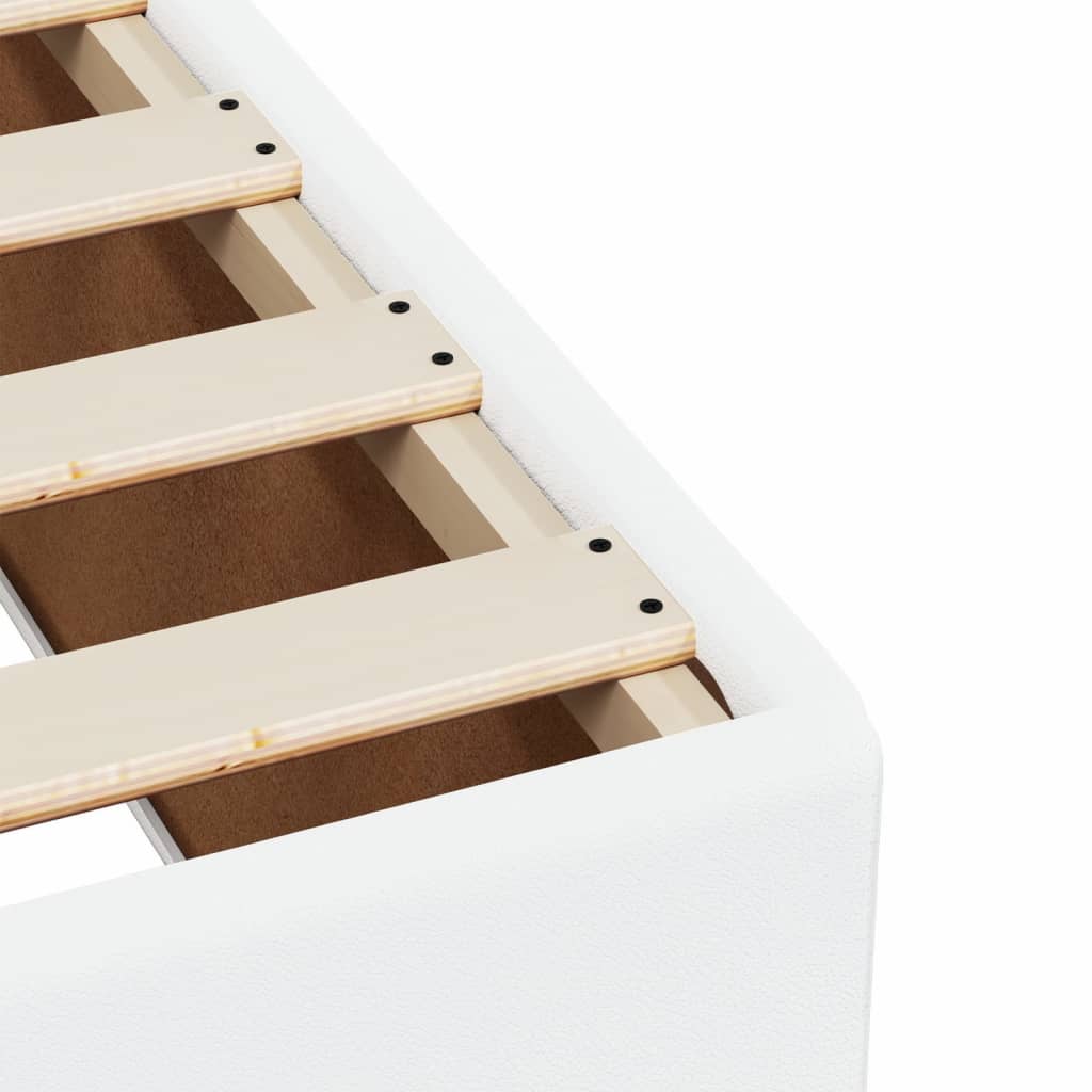 Boxspring met matras kunstleer wit 180x200 cm is nu te koop bij PeponiXL, paradijselijk wonen!