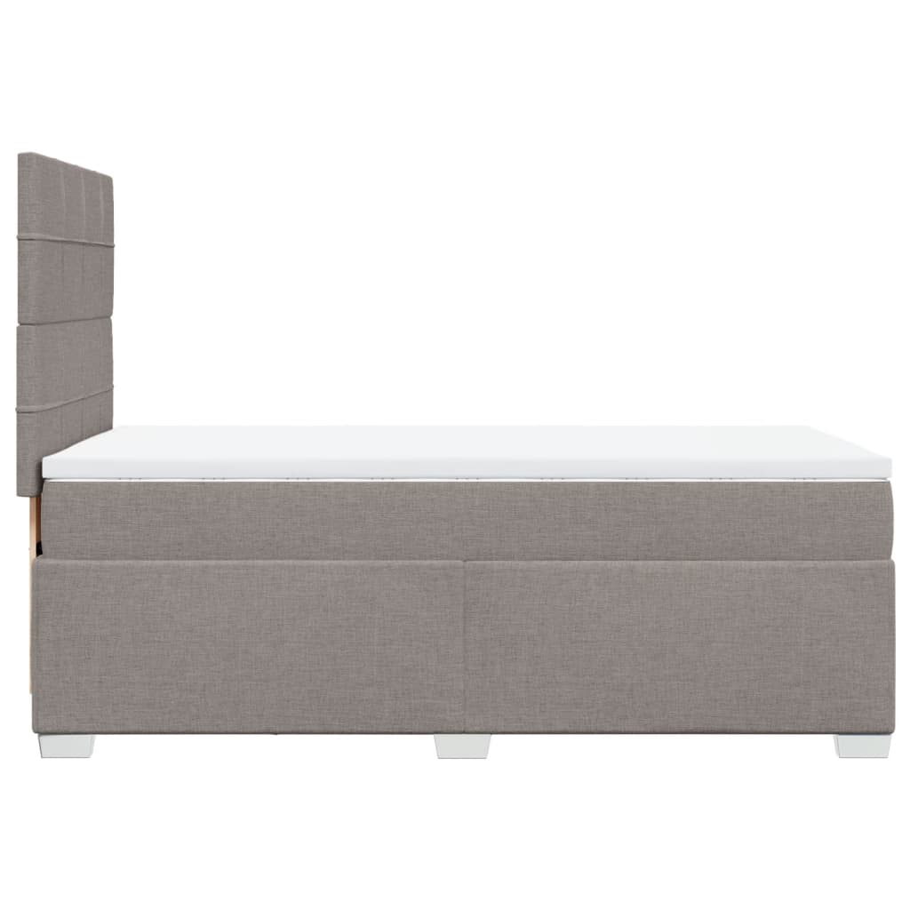 Boxspring met matras stof taupe 90x190 cm is nu te koop bij PeponiXL, paradijselijk wonen!