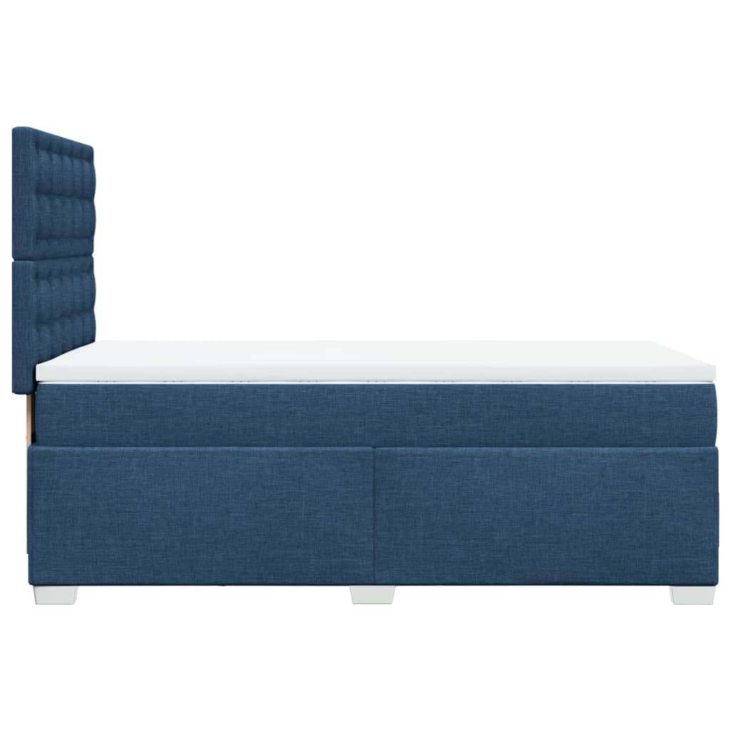 Boxspring met matras stof blauw 90x190 cm is nu te koop bij PeponiXL, paradijselijk wonen!