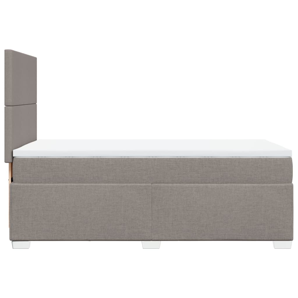 Boxspring met matras stof taupe 90x200 cm is nu te koop bij PeponiXL, paradijselijk wonen!