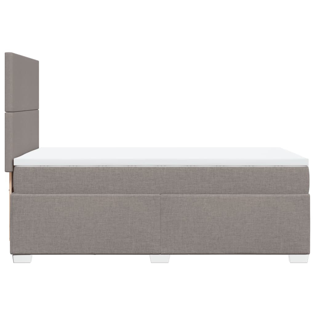 Boxspring met matras stof taupe 100x200 cm is nu te koop bij PeponiXL, paradijselijk wonen!