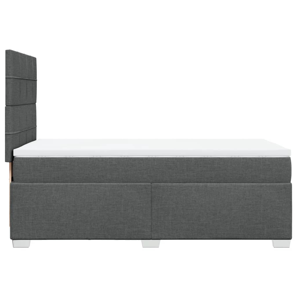 Boxspring met matras stof donkergrijs 100x200 cm is nu te koop bij PeponiXL, paradijselijk wonen!