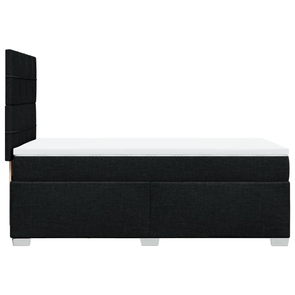 Boxspring met matras stof zwart 100x200 cm is nu te koop bij PeponiXL, paradijselijk wonen!