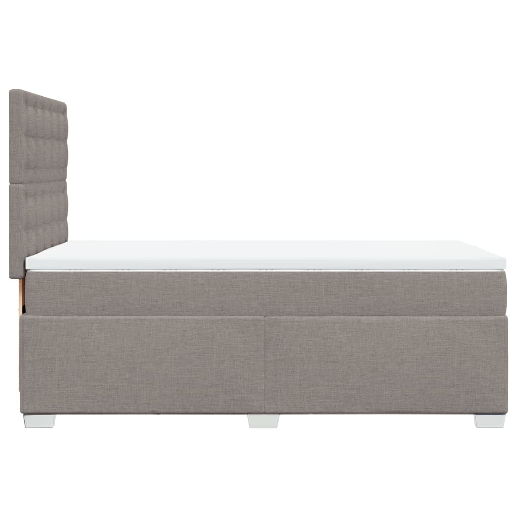 Boxspring met matras stof taupe 100x200 cm is nu te koop bij PeponiXL, paradijselijk wonen!