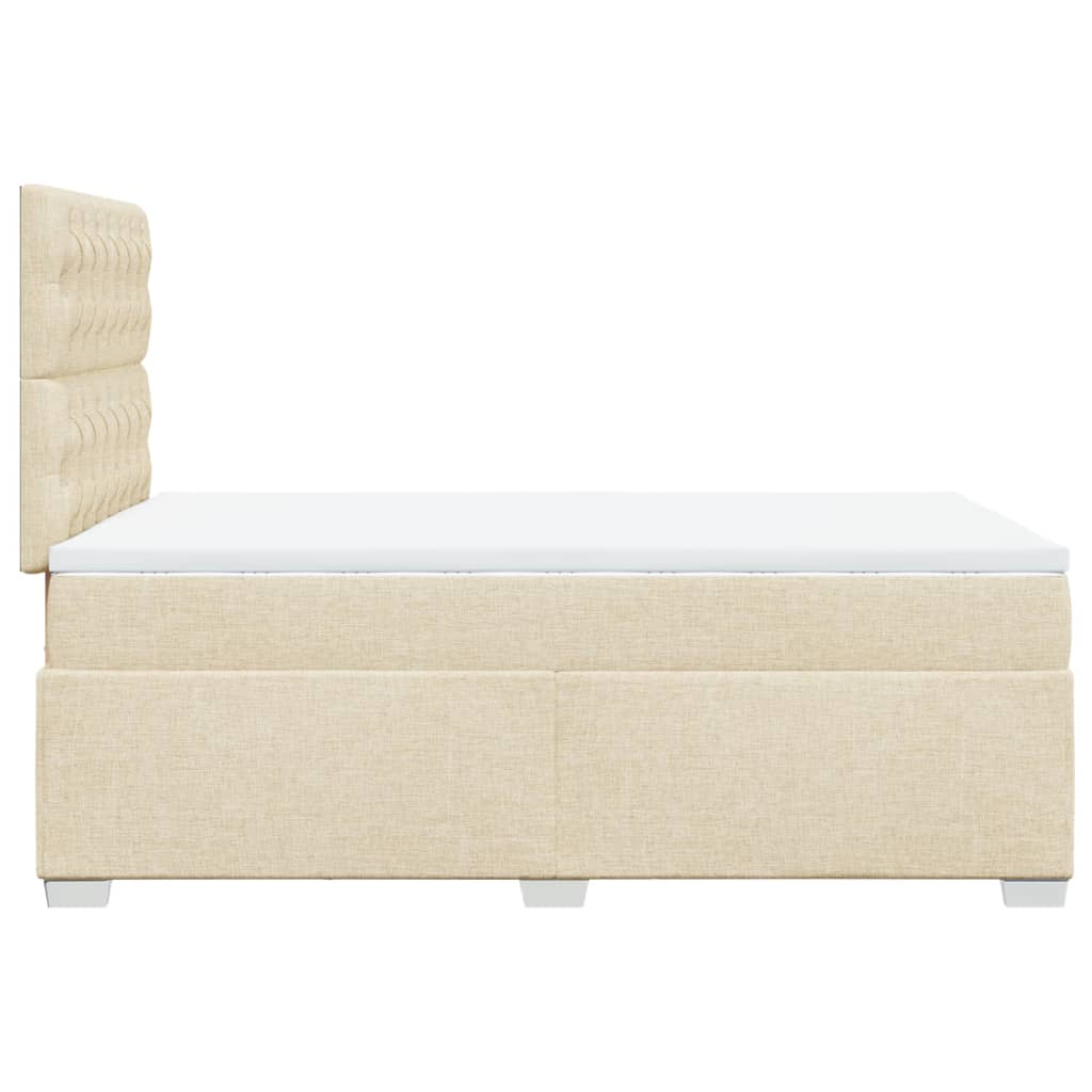 Boxspring met matras stof crèmekleurig 120x190 cm is nu te koop bij PeponiXL, paradijselijk wonen!