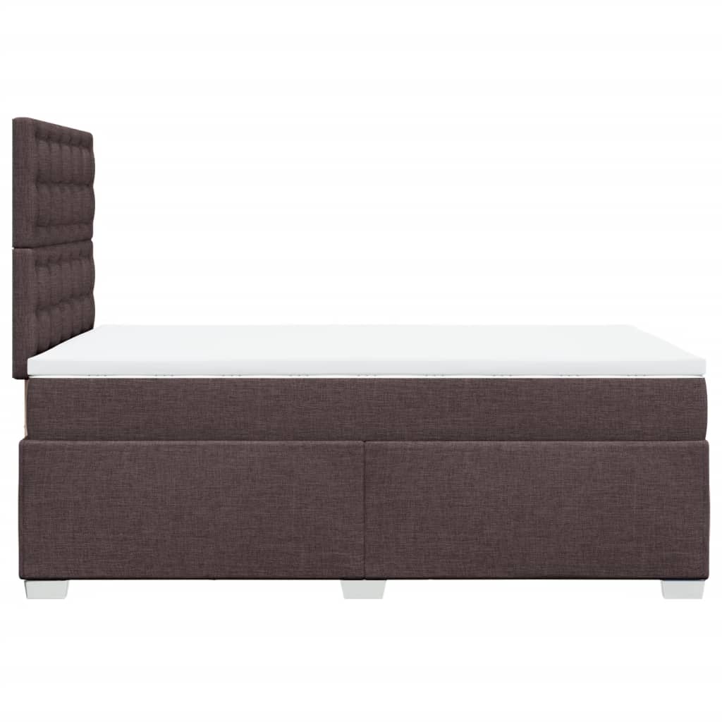 Boxspring met matras stof donkerbruin 120x200 cm is nu te koop bij PeponiXL, paradijselijk wonen!