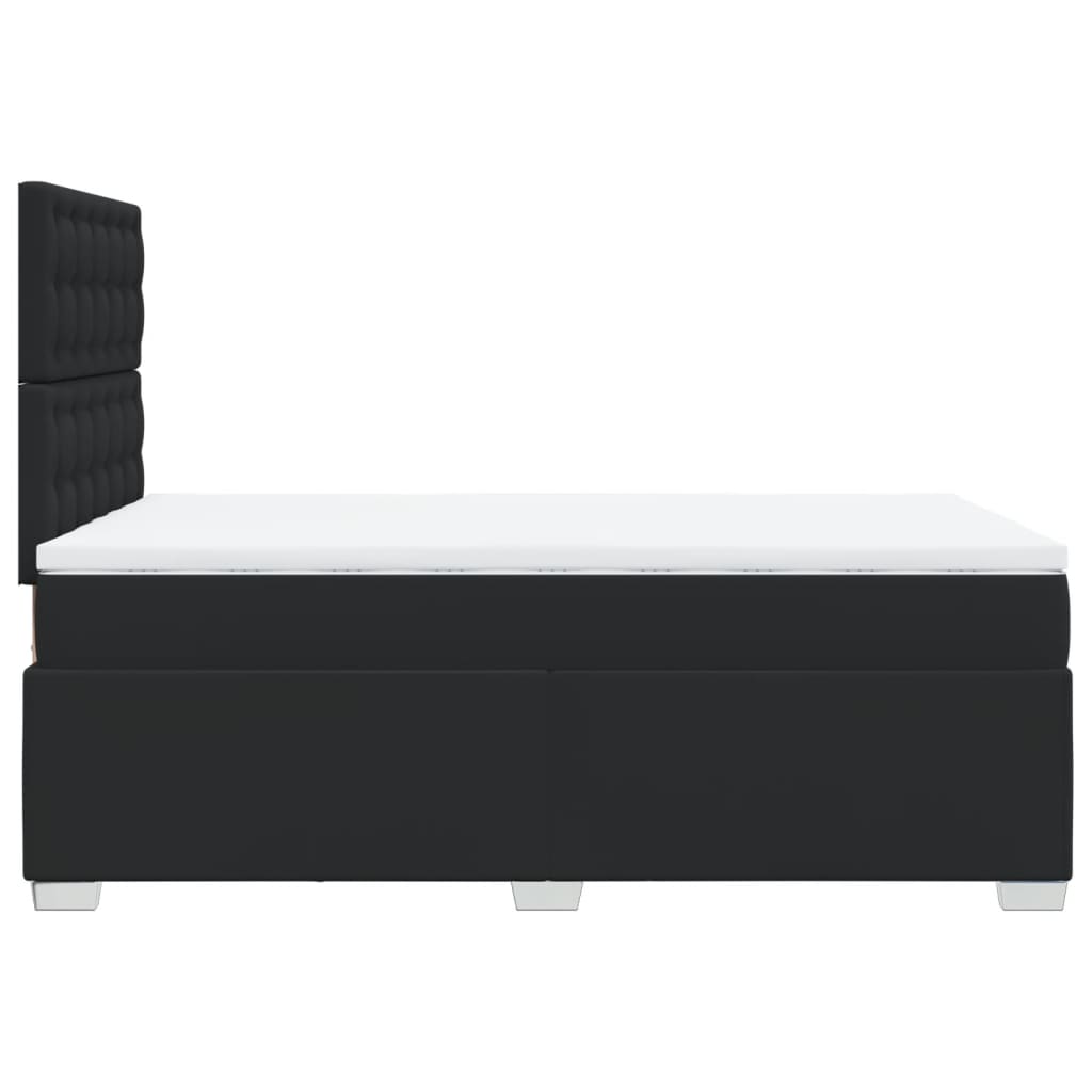 Boxspring met matras kunstleer zwart 120x190 cm is nu te koop bij PeponiXL, paradijselijk wonen!