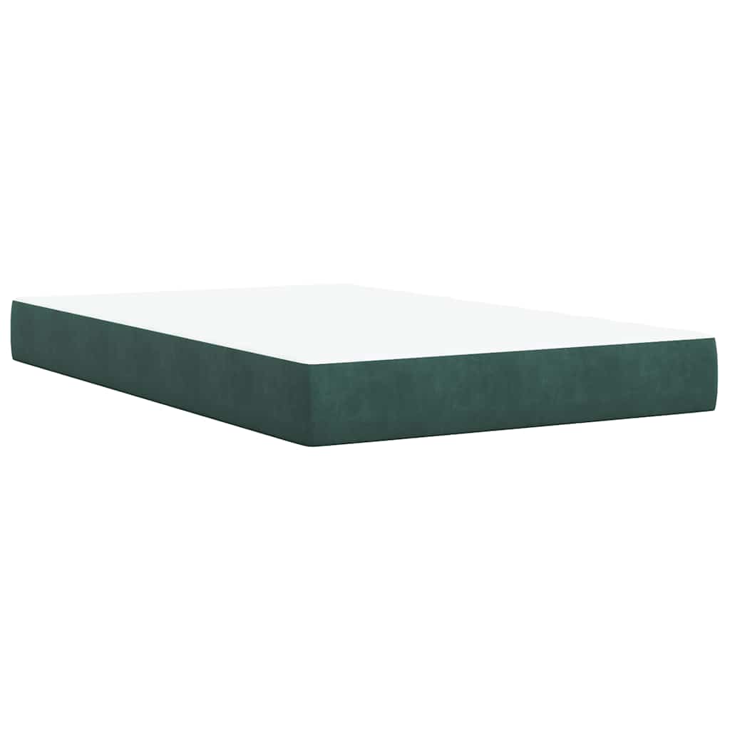 Boxspring met matras fluweel donkergroen 120x190 cm is nu te koop bij PeponiXL, paradijselijk wonen!