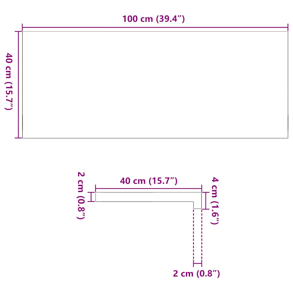 Vensterbanken 2 st 100x40x2 cm massief eikenhout bruin-zwart is nu te koop bij PeponiXL, paradijselijk wonen!