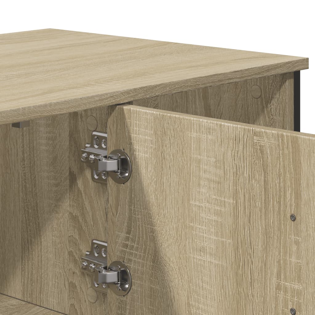 Salontafel 100x51x40 cm bewerkt hout sonoma eikenkleurig is nu te koop bij PeponiXL, paradijselijk wonen!