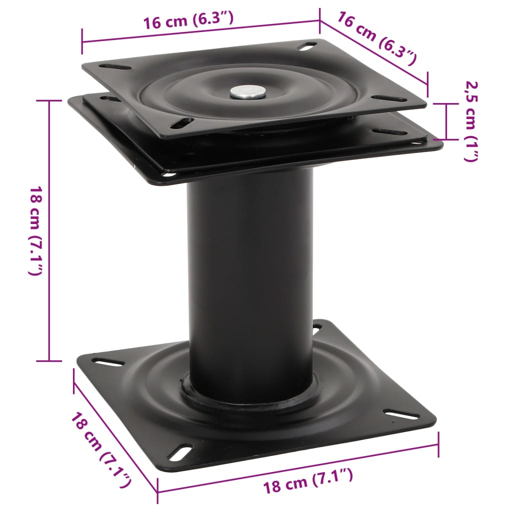 Bootstoelpoot met 360° draaiplateau staal is nu te koop bij PeponiXL, paradijselijk wonen!