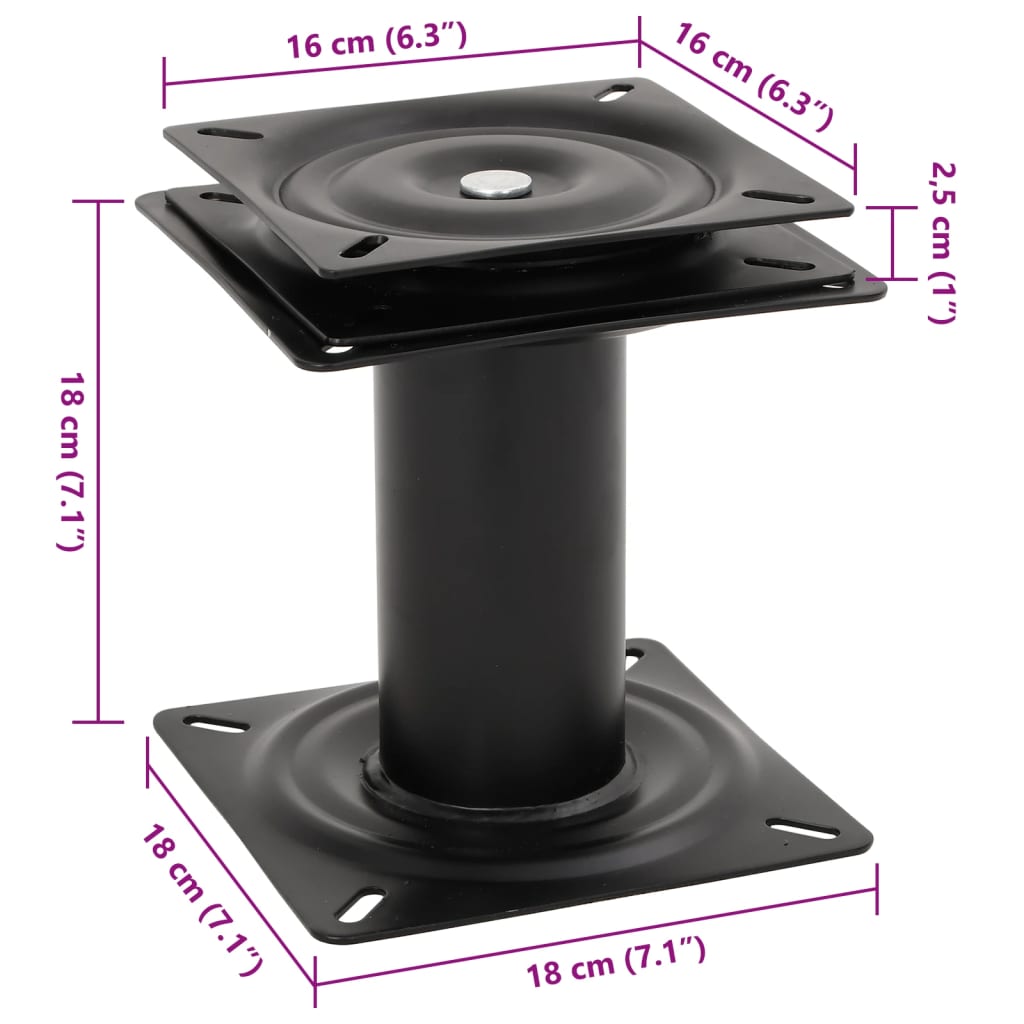 Bootstoelpoten 2 st met 360° draaiplateau staal is nu te koop bij PeponiXL, paradijselijk wonen!