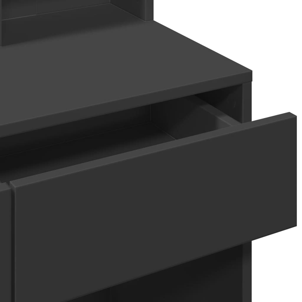 Kaptafel met LED 80x41x144,5 cm zwart is nu te koop bij PeponiXL, paradijselijk wonen!