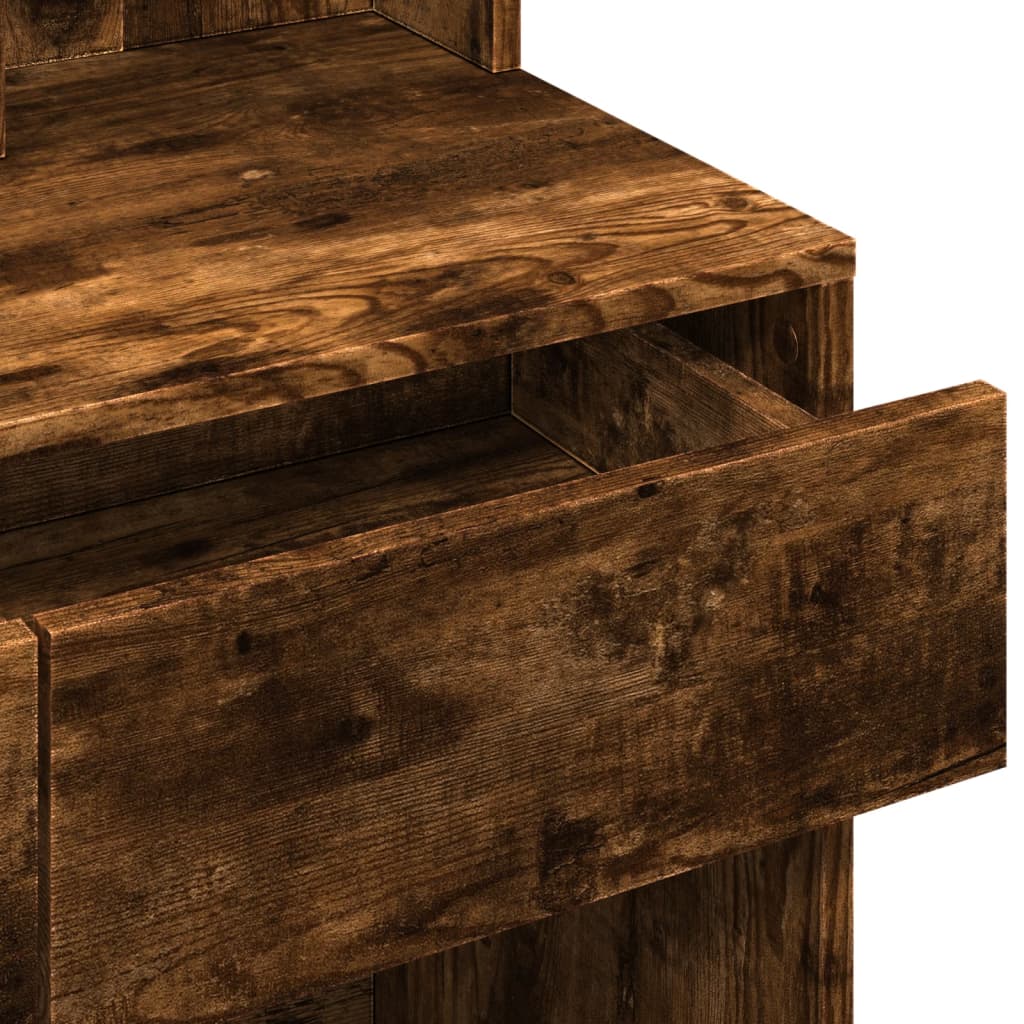 Kaptafel met LED 80x41x144,5 cm gerookt eikenkleurig is nu te koop bij PeponiXL, paradijselijk wonen!