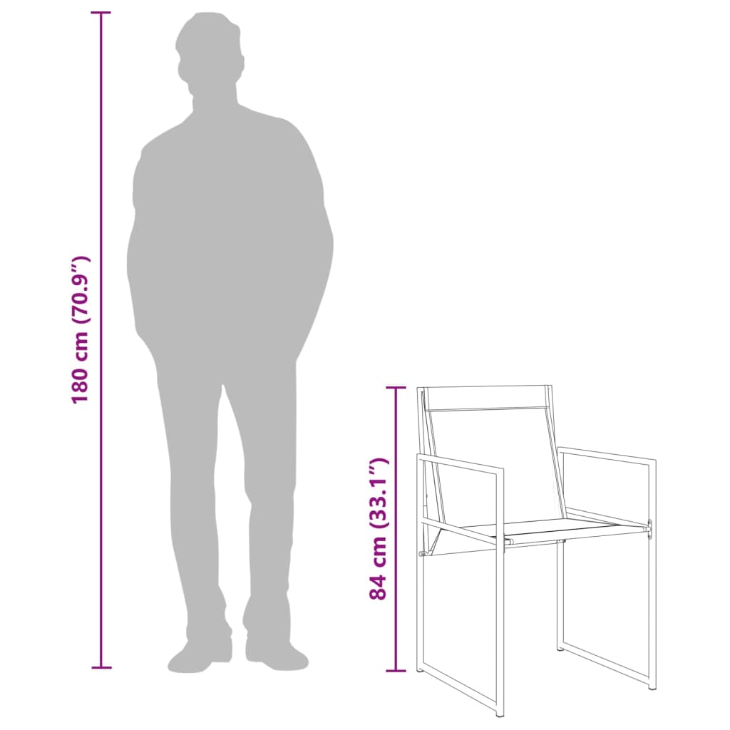 5-delige Tuinset textileen zwart is nu te koop bij PeponiXL, paradijselijk wonen!