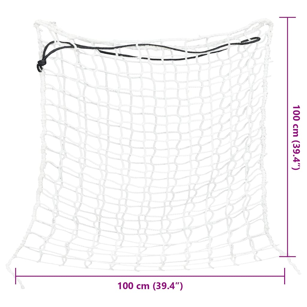 Hooinetten 2 st 100x100 cm rond polypropeen wit is nu te koop bij PeponiXL, paradijselijk wonen!